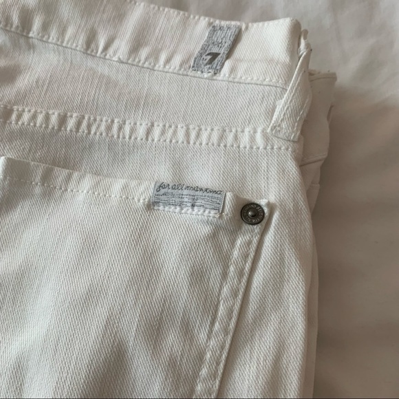 7 FOR ALL MANKIND White The Slim Cigarette Jean Size 28 - Picture 4 of 10